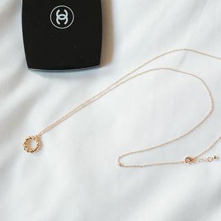 Twisted-hoop Necklace Gold - One Size