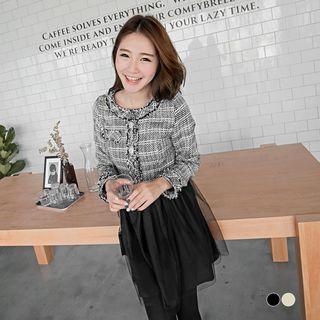 Set: Organza Dress + Buttoned Jacket