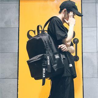 Lettering Oxford Backpack Black - One Size
