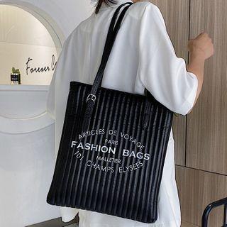 Lettering Quilted Tote Bag