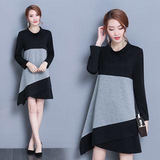Asymmetric Panel A-line Dress