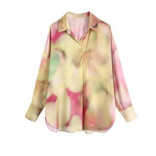 Tie Dye Henley Shirt