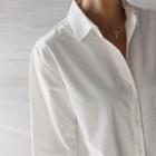 Cotton Blend Long Shirtdress