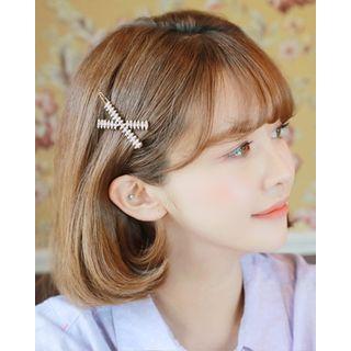 Rhinestone Cross Hair Barrette