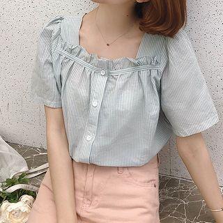 Square Short-sleeve Blouse