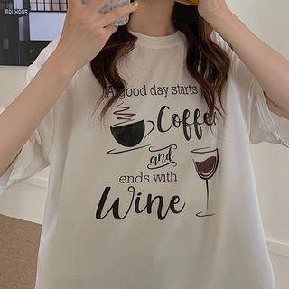 Cartoon Print Over-sized T-shirt