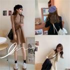 Cable Knit Long-sleeve Slim-fit Knit Dress