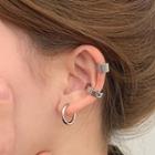 Set Of 3 : Sterling Silver Cuff Earring (assorted Designs) Set Of 3 - Silver - One Size