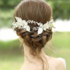 Bridal Rhinestone Floral Hair Comb White - One Size