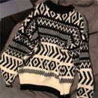 Pattern Sweater Stripe - Black & White - One Size