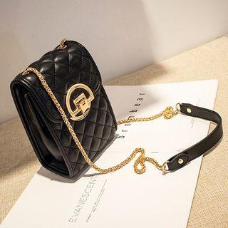Flap Quilted Crossbody Bag Black - One Size