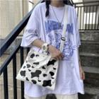 Printed Canvas Crossbody Bag As Shown In Figure -