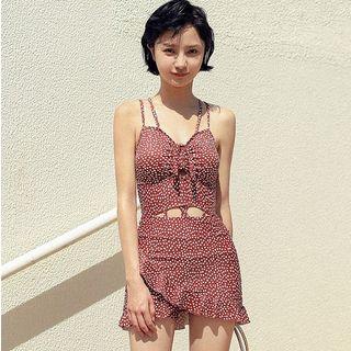 Strappy Dotted Swim Dress