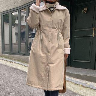 Faux-fur Lined Drawstring-waist Jacket