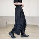 Plain Oversized Pleated Wide Leg Pants