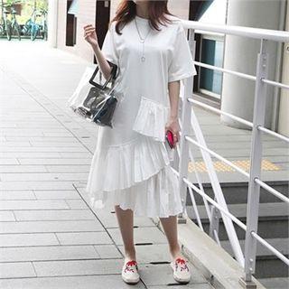 Ruffle-layered T-shirt Dress