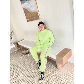 Letter-trim Neon Sweatshirt