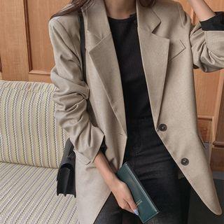 Structured Plaid Blazer