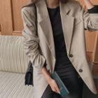 Structured Plaid Blazer