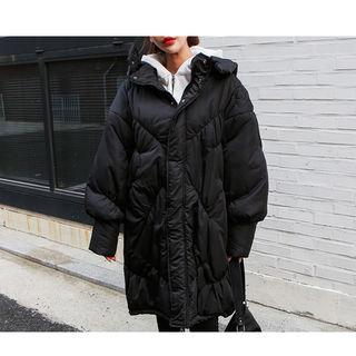 Oversized Long Padded Shell Coat
