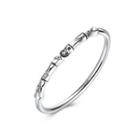 925 Sterling Silver Noble Fashion Bamboo Open Bangle Silver - One Size