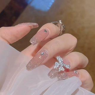 Bow Pointed Nail Tips