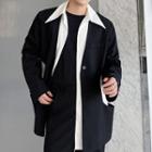 Set: Plain Shirt + Open Back Blazer