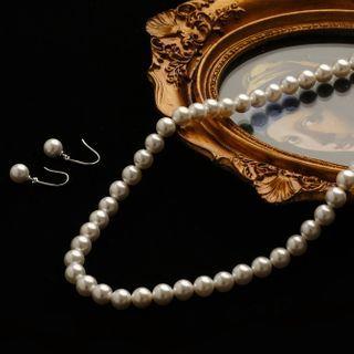 Wedding Faux Pearl Necklace / Bracelet / Dangle Earring / Set