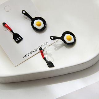 Frying Egg And Spatula Earring