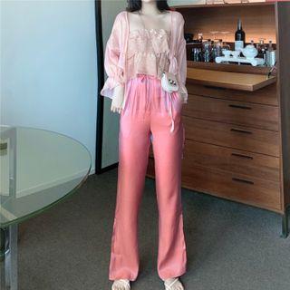 Silky Boot-cut Pants