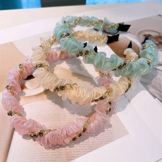 Rhinestone Chain Organza Headband