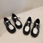 Two Tone Platform Lace-up Shoes