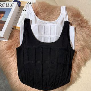 Cropped Corset Tank Top