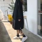 Plain Loose-fit Hooded Dress