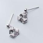 925 Sterling Silver Triangle Dangle Earring 1 Pair - S925 Sterling Silver - One Size