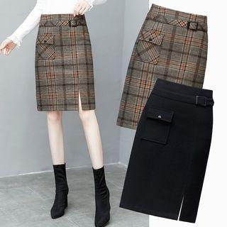 Pocket Detail Pencil Skirt