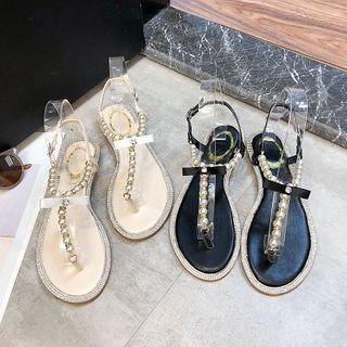 Beaded Strap Sandals