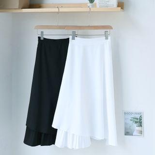 Chiffon Asymmetric Midi Skirt