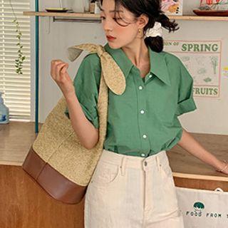 Knotted Bucket Rattan Bag