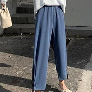Bow-accent Harem Jeans