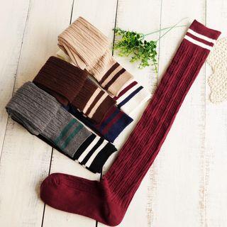 Stripe Trim Stockings