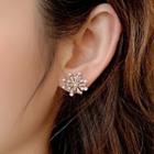 Alloy Faux Pearl Earring 1 Pair - 01 - Snowflake - White - One Size