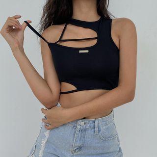 Sleeveless Strappy Crop Top