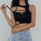 Sleeveless Strappy Crop Top
