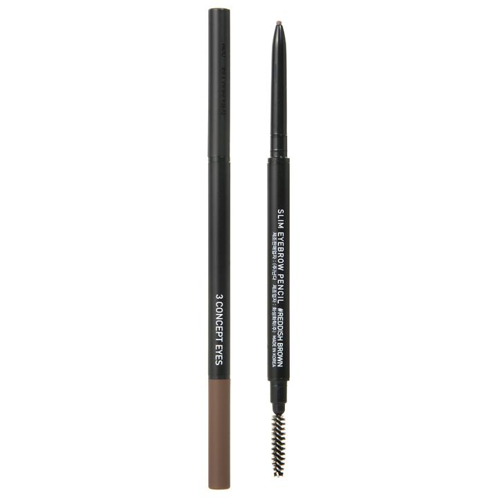 3 Concept Eyes - Slim Eyebrow Pencil (reddish Brown)  0.085g