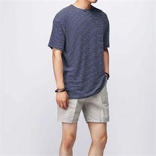 Linen Blend Striped T-shirt