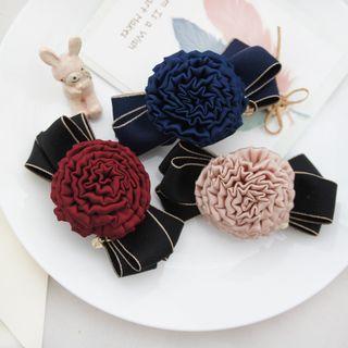 Satin Flower Hair Clip 03# - Sapphire Blue - One Size