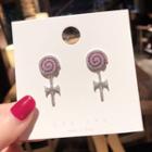 Rhinestone Lollipop Dangle Earring E017 - One Size