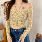 Floral Long-sleeve Top / Camisole Top