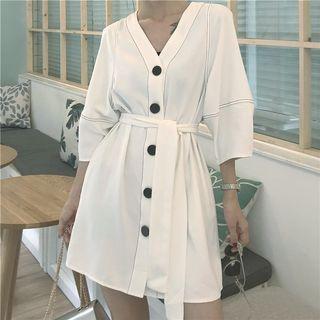 V-neck Loose-fit Dress